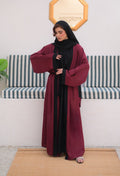 BURGANDY BLACK 2 piece ABAYA - Peace Lily