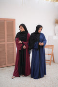 BURGANDY BLACK 2 piece ABAYA - Peace Lily