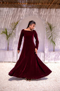 Red Velvet Maxi Dress - Peace Lily