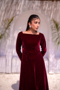 Red Velvet Maxi Dress - Peace Lily