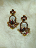 Multi colored contemporary earrings - Peace Lily